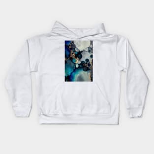 Blue Temptation  - Abstract Alcohol Ink Resin Art Kids Hoodie